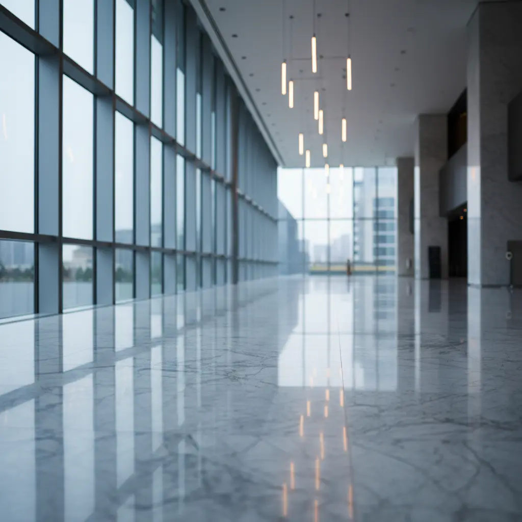 Polished floor finish